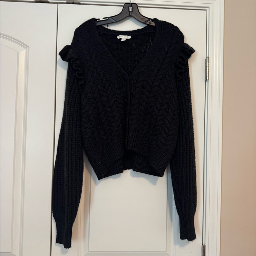 Ruffled Cardigan from Chelsea and Violet